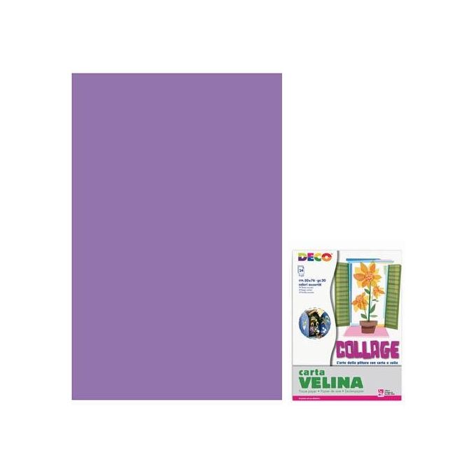 Cwr Carta Velina Unicolore 24 Fogli Viola