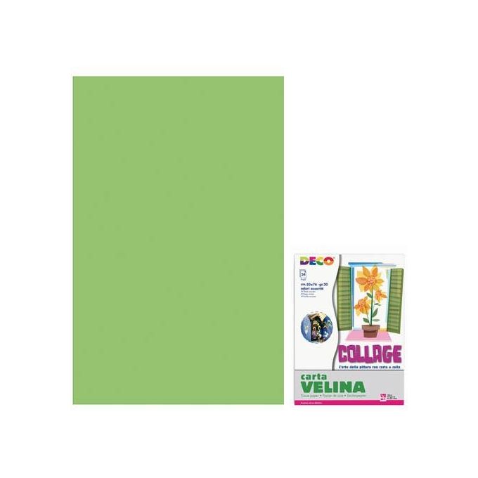 Cwr Carta Velina Unicolore 24 Fogli Verde Chiaro