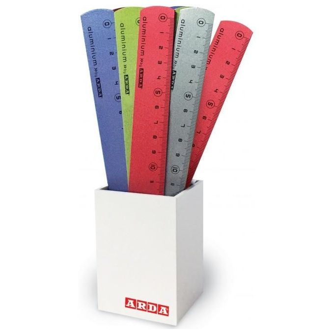 Arda Confezione 24 Righelli Frost Alluminio 15cm
