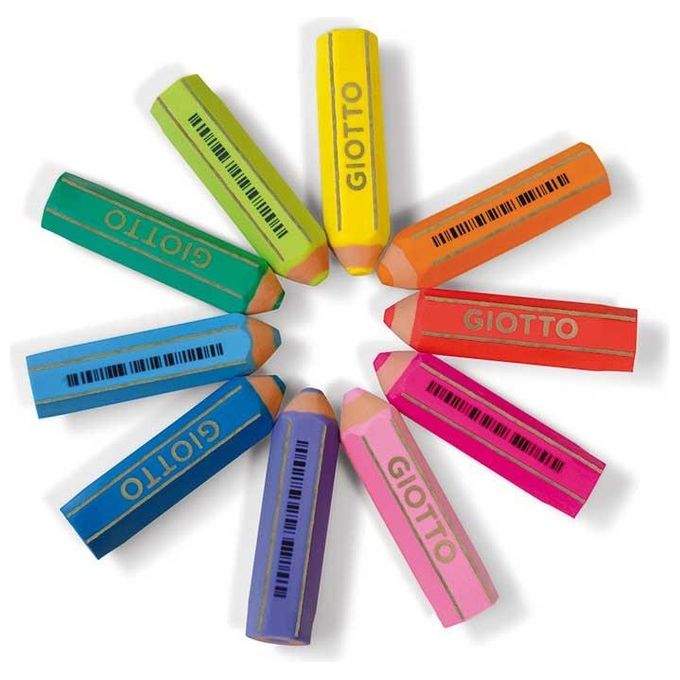 Giotto Happy Gomma Gomma per Cancellare Colori Assortiti 40 Pezzi