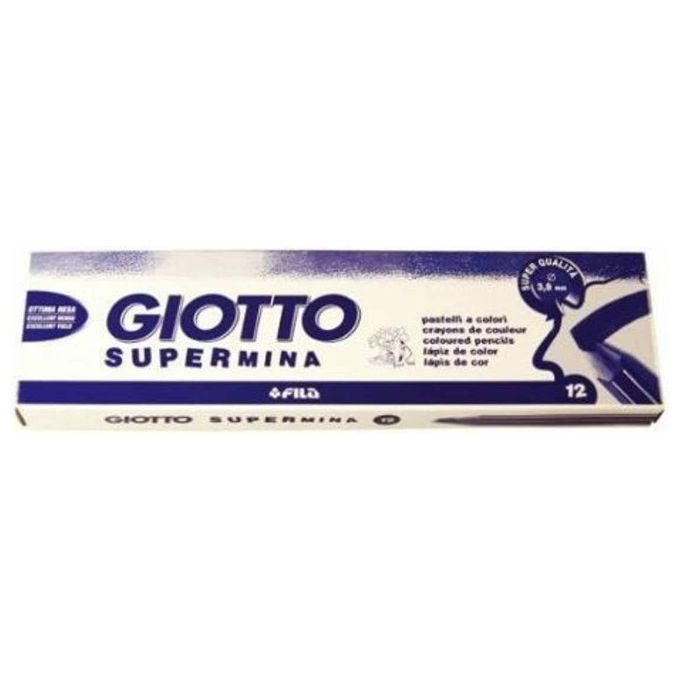 Giotto Confezione 12 Pastelli Supermina Verde Fluo