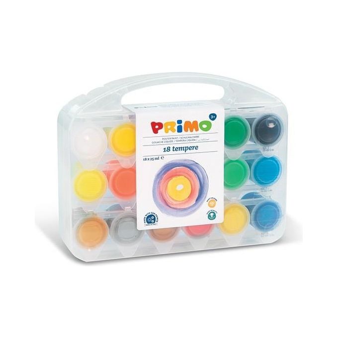 Primo Confezione 18 Tempera Pronta Fluo e Metallizzata