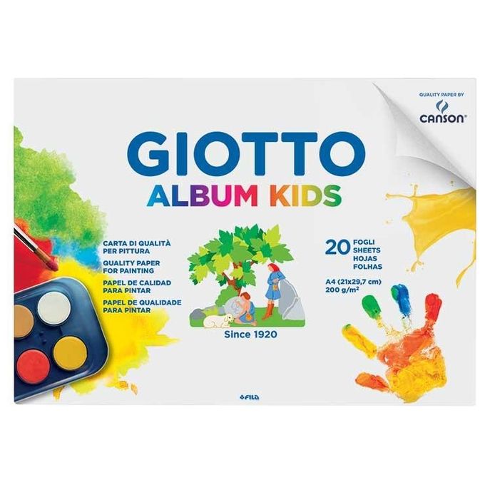 Giotto Confezione 5 Album Kids 30 Fogli Bianca 200gr A4