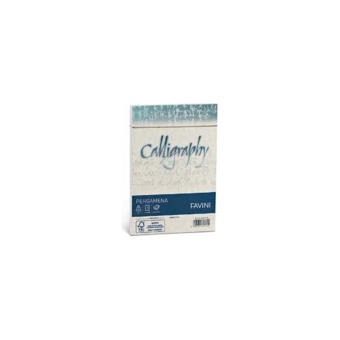 Favini A57Q207 Pergamena Calligraphy Buste per Lettere 90 g-m² 12x18 cm 25 pz colore Naturale