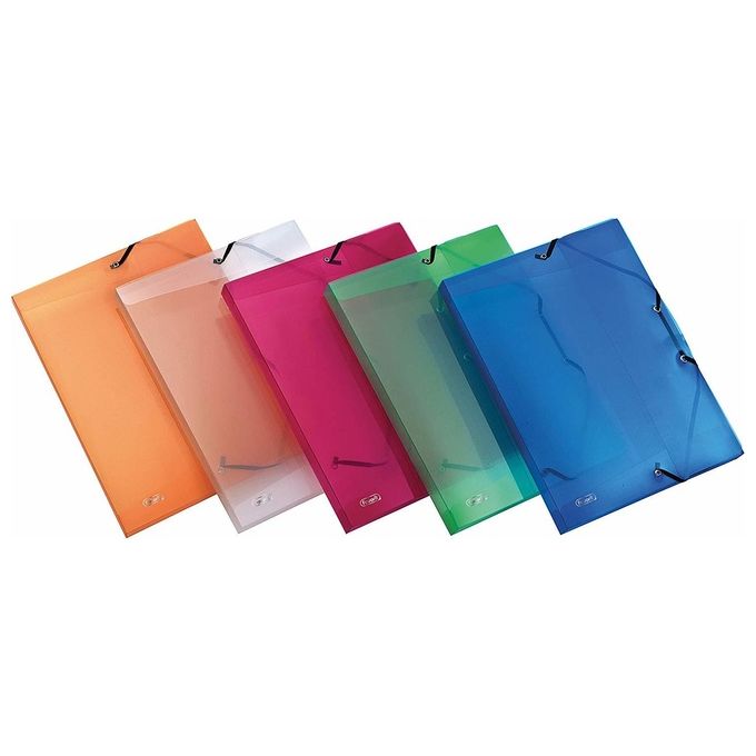Favorit Cartella 3 Lembi con elastico Lumina 24x32cm Dorso 2,5,cm Trasparente
