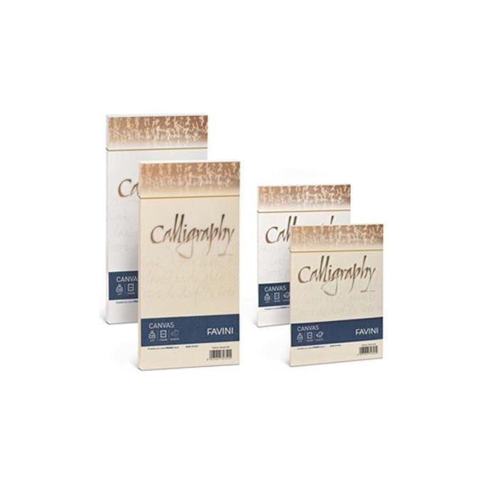 Cartotecnica Favini A690214 Confezione 50 Fogli Canvas 100gr A4 Bianco