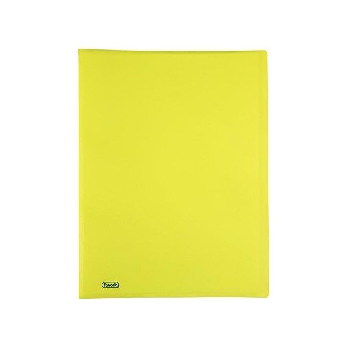 Favorit Portalistino Neon con 40 Buste Formato Interno 22x30cm Giallo Fluo