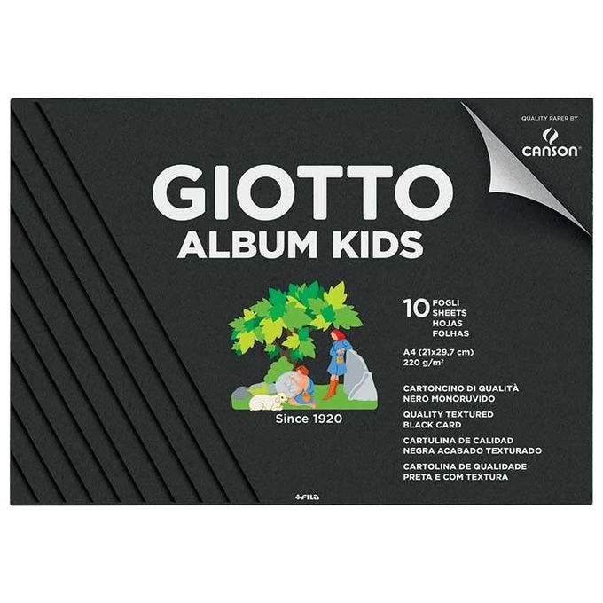 Giotto Confezione da 5 Album Kids Ruvida Colorata 20 Fogli 120gr A4