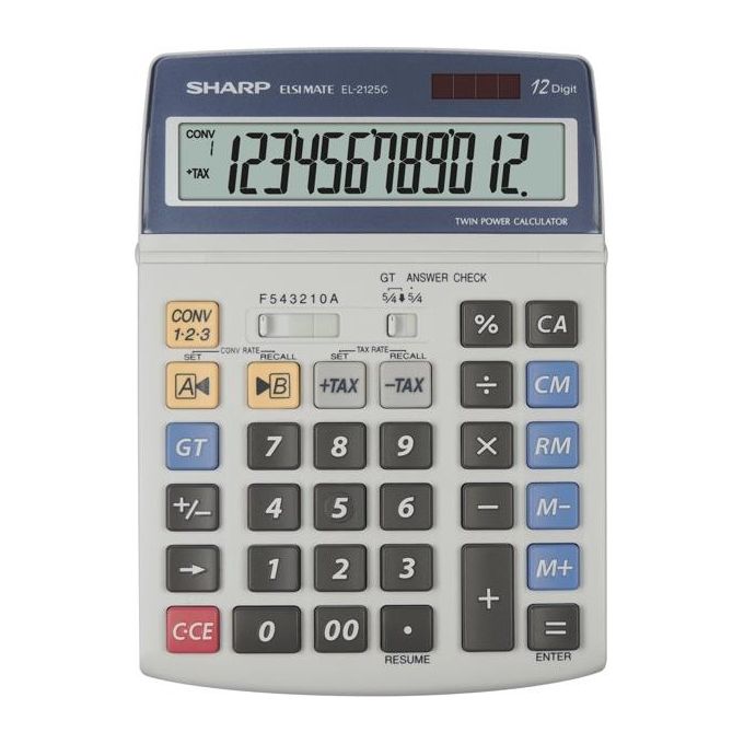 Sharp El 2125c Calcolatrice Scientifica Avanzata per Uso Professionale e Scolastico con Display a Doppia Linea