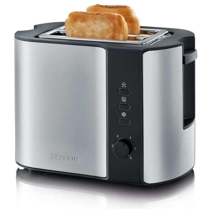 Severin AT 2589 Tostapane 2 Fette 800W Nero-Acciaio Inossidabile