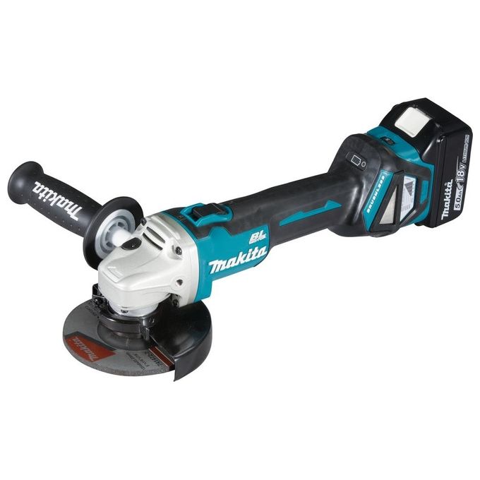 Makita DGA511RTJ Smerigliatrice Angolare a Batteria 18 V-5.0 Ah 2 Batterie e Caricatore in MAKPAC