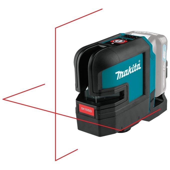 Makita Sk105Dz Tracciatore Laser 10,8V-12V - 2 Linee - Rosso