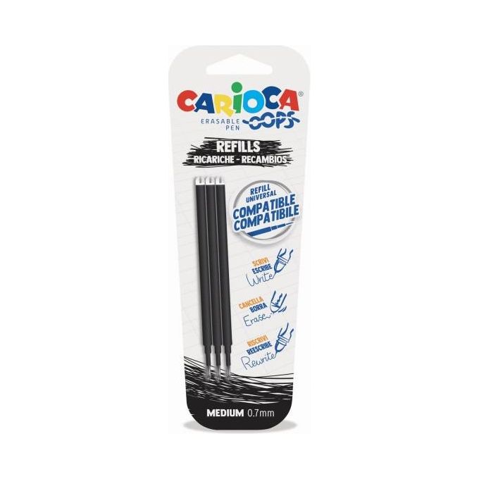 Carioca Refill 3 Pezzi Nero Oops