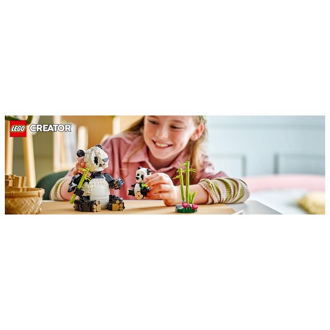 Lego 31165 Creator Animali Selvatici Set da Costruzione 3 in 1 Famiglia di Panda Pinguino Orca 626 Pezzi 8+
