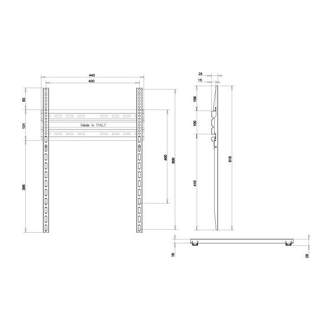 ITB Fixed Bracket 400x600 Monitor Stretch 88'' Portrait