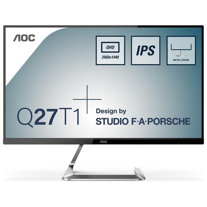 AOC Monitor 27'' LED IPS Q27T1 2560x1440 Quad HD Tempo di Risposta 5 ms
