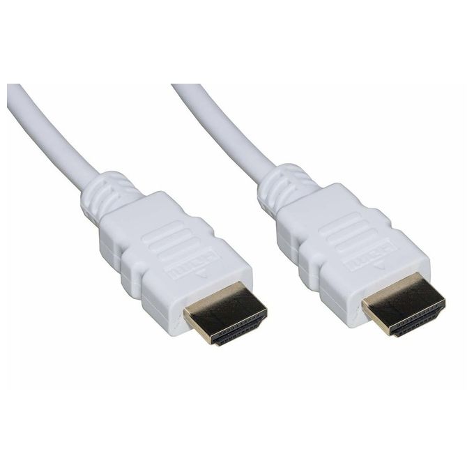 Link cavo hdmi 4kx2k per pc, notebook, hdtv, ecc contatti dorati mt 5 colore bianco