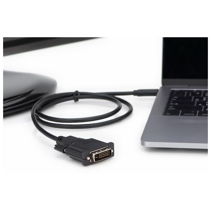 Digitus cavo usb tipo-c - dvi m-m, 2.0m, 1080p@60hz