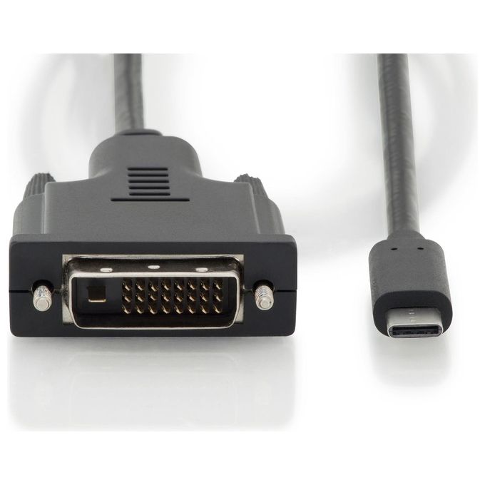 Digitus cavo usb tipo-c - dvi m-m, 2.0m, 1080p@60hz