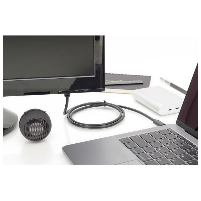Digitus cavo usb tipo-c - dvi m-m, 2.0m, 1080p@60hz