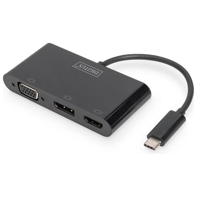 Digitus adattatore usb-c tre porte display port-hdmi-vga