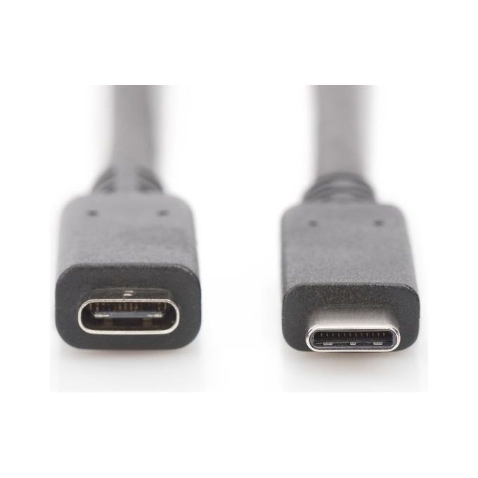 Digitus cavo prolunga usb tipo c maschio-femmina 1.5 mt 3a nero