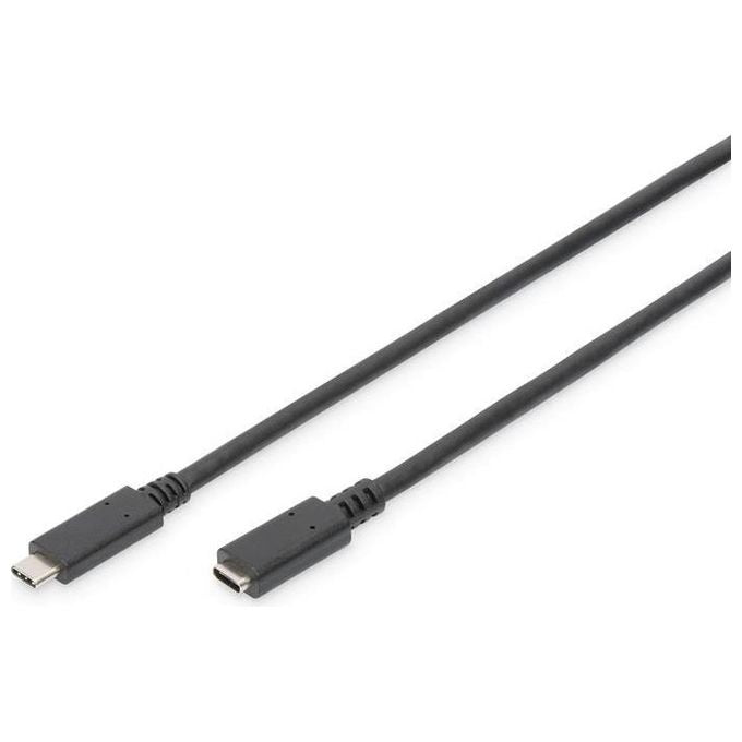 Digitus cavo prolunga usb tipo c maschio-femmina 1.5 mt 3a nero