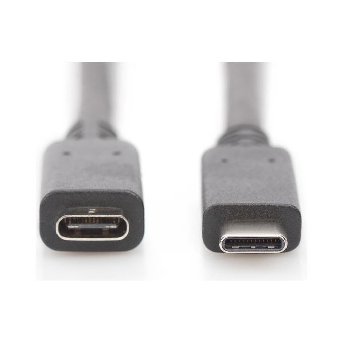 Digitus cavo prolunga usb tipo c maschio-femmina 1.5 mt 3a nero
