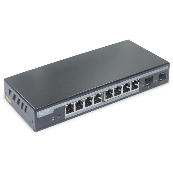Digitus DN-95344 Switch di Rete Gestito L2 Gigabit Ethernet 10-100-1000 Nero Supporto Power over Ethernet