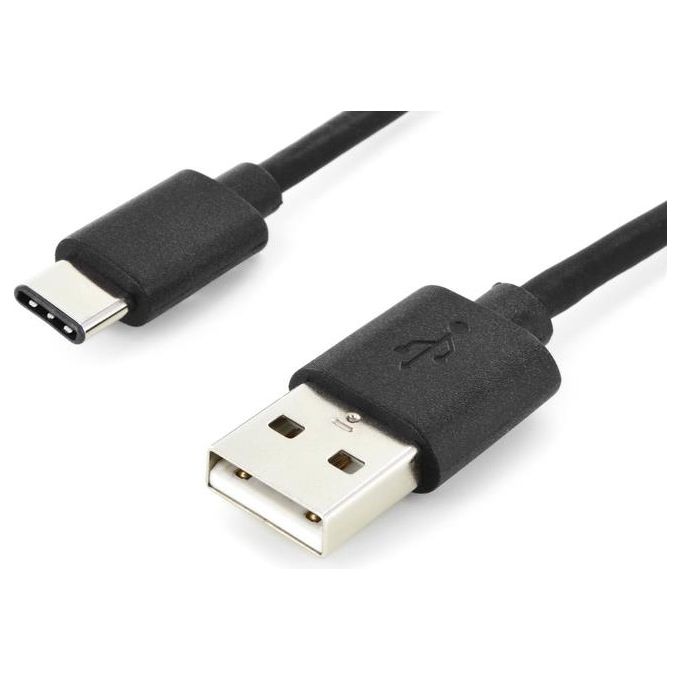 Digitus cavo usb 2.0 tipo-c - a 1,80 mt, 3a, 480mb colore nero