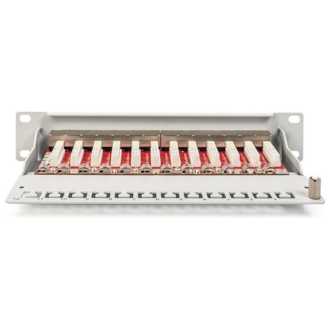 Digitus Pannello Patch Categoria 6a Schermato 12 Porte 10 Grigio 1U