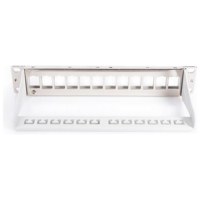 Digitus DN-91419 Pannello Patch Modulare Vuoto Schermato 12 Porte 1U Grigio