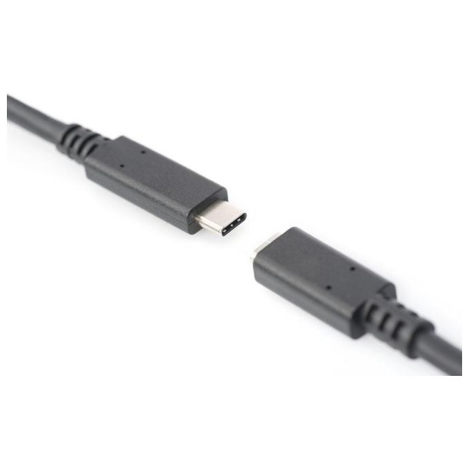 Digitus cavo prolunga usb tipo c maschio-femmina 2 mt 3a nero