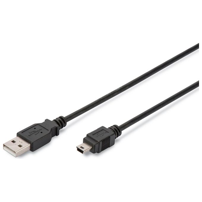 Digitus Confezione 10 Cavi Usb 2.0 A-Mini B Maschio-Maschio 1,8mt Nero