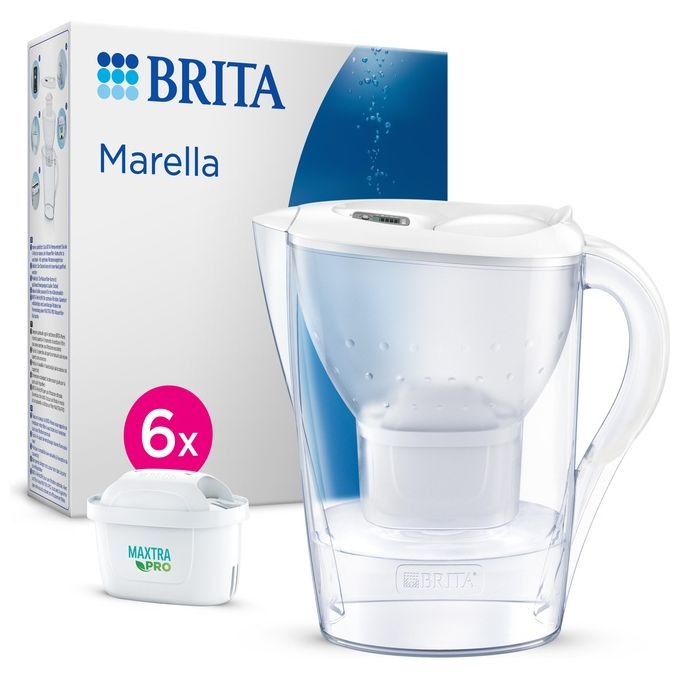 Brita Marella Filtro D'Acqua Manuale 2.4 Litri Bianco