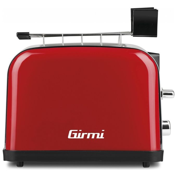 Girmi TP56 Tostapane in Acciaio con 6 Livelli di Cottura 850W Rosso