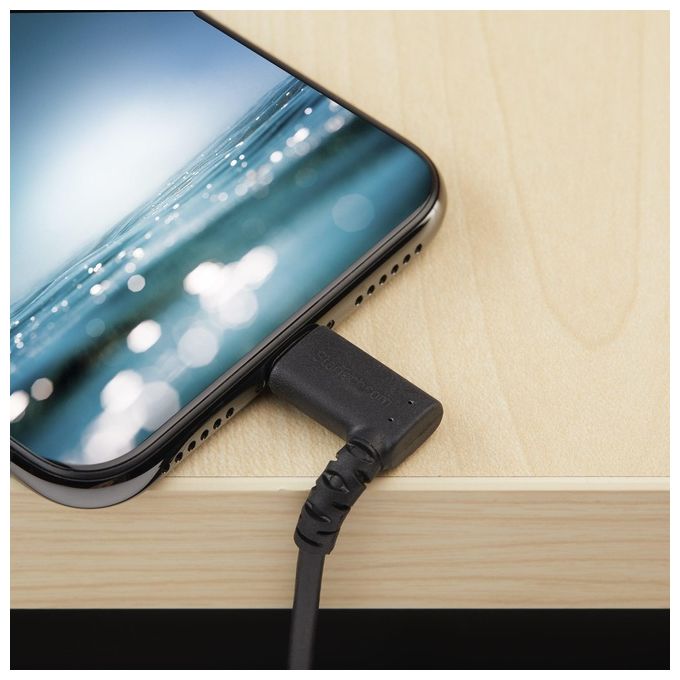 StarTech.com Cavo Usb Angolare a Lightning Conforme Apple Mfi da 2mt Nero