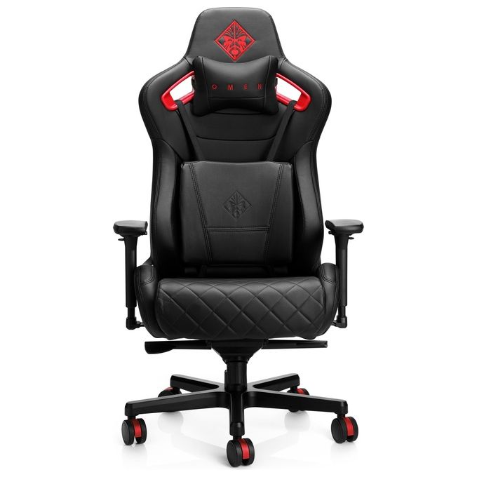 Hp Gaming Omen By Citadel Gaming Chair Sedia Braccioli Regolabili 4D Cuscini Lombari Supporto per il Collo Nero