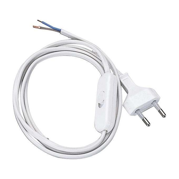 Polypool Cavo 1,5mt 2x0,75 con Interruttore Bianco