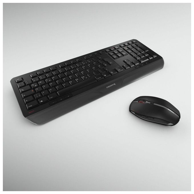 Cherry Desktop GENTIX [De] Wl Black Deutschland Tastiera Mouse Incluso Rf Wireless Nero