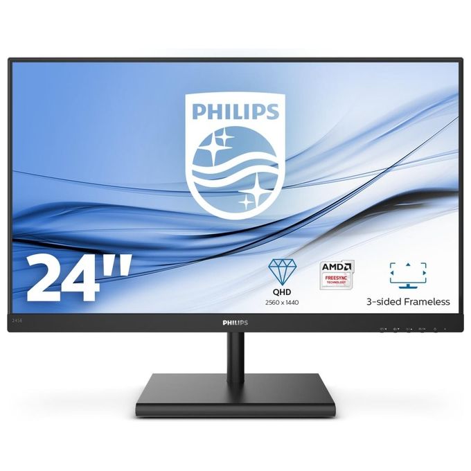 [ComeNuovo] Philips E Line 245E1S-00 Monitor Piatto per Pc 23,8'' Led 2K Ultra Hd Lcd Nero