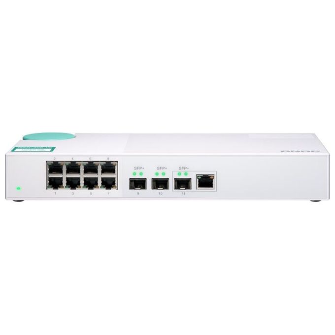 QNap QSW-308-1C Switch di Rete Non Gestito Gigabit Ethernet 10-100-1000 Bianco