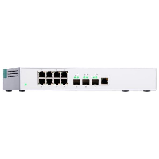 QNap QSW-308-1C Switch di Rete Non Gestito Gigabit Ethernet 10-100-1000 Bianco