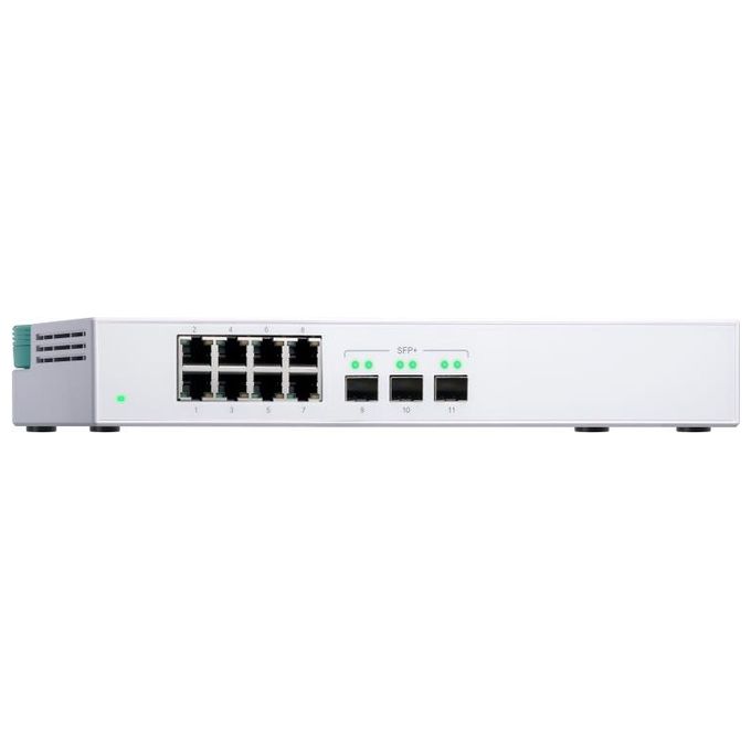 QNap QSW-308S Switch di Rete Non Gestito Gigabit Ethernet 10-100-1000 Bianco