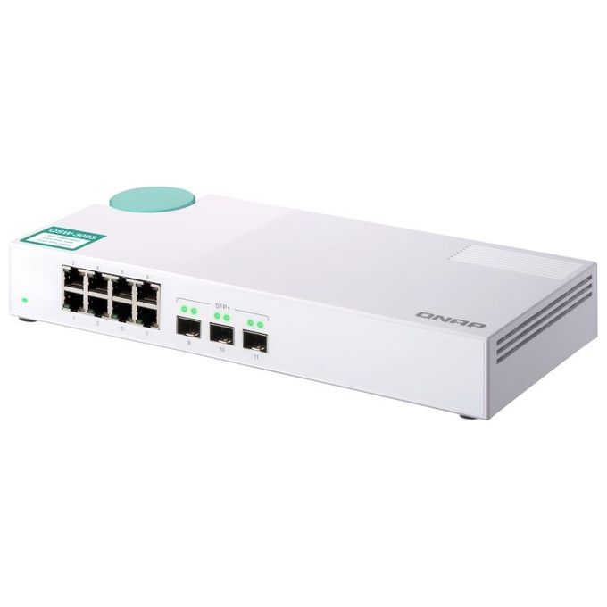 QNap QSW-308S Switch di Rete Non Gestito Gigabit Ethernet 10-100-1000 Bianco