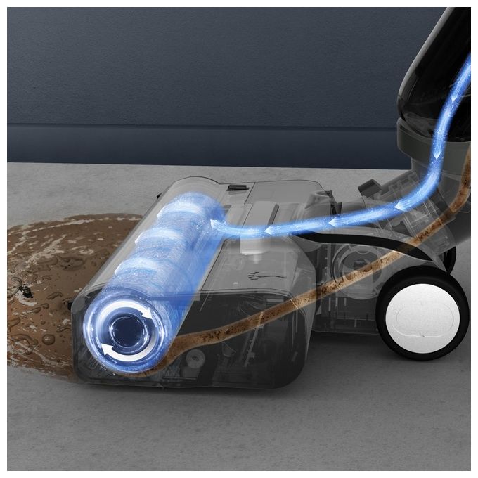 Rowenta X-Clean 4 GZ5035 Scopa Elettrica Lavapavimenti Pulitore a Vapore Aspira e Lava Potenza 200 Watt colore Grigio