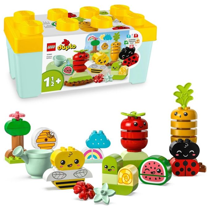 LEGO DUPLO 10984 My First Giardino Biologico, Giochi Educativi Impilabili per Neonati e Bambini da 1,5 anni in su