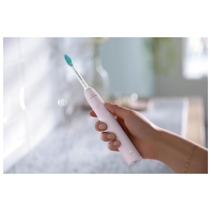 Philips HX3651-11 Sonicare 2100 Spazzolino Elettrico Sonico 1 modalita' SmartTimer autonomia 14 giorni colore Rosa