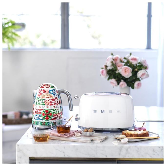 Smeg TSF01WHEU Estetica 50's Style Tostapane 2 Fette 6 Livelli di Doratura Bianco