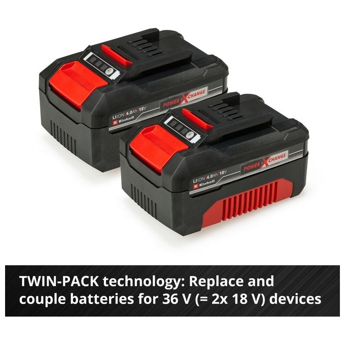 Einhell Power-X-Change 18V 4,0 Ah Starter-Kit Caricabatteria E Batteria Li-Ion